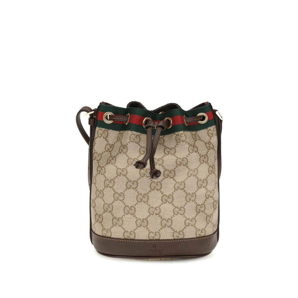 Gucci Beige Web Stripe Bucket Bag