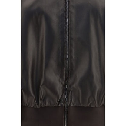 Gucci Dark Brown Soft Nappa Lamb Leather Bomber Jacket