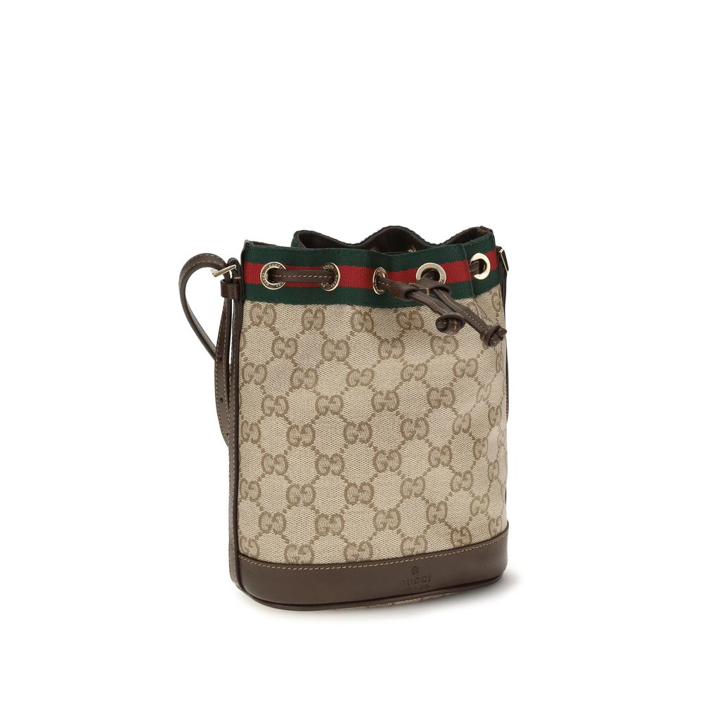 Gucci Beige Web Stripe Bucket Bag
