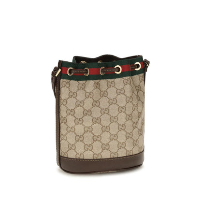 Gucci Beige Web Stripe Bucket Bag
