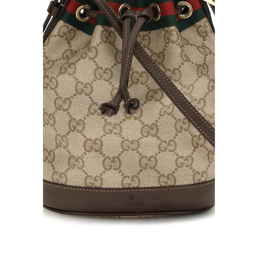 Gucci Beige Web Stripe Bucket Bag