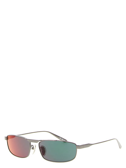 Balenciaga Tag 3.0 Rectangle Multicolor Stainless Steel Sunglasses