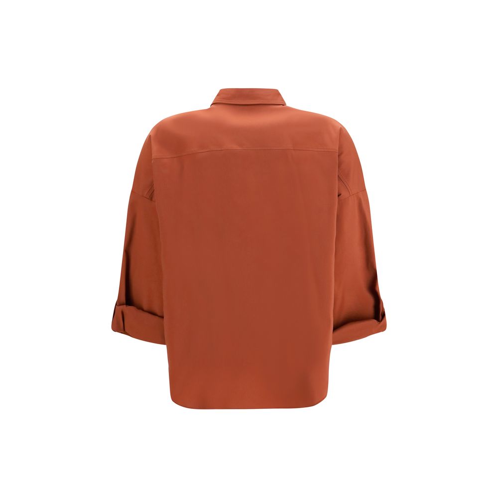 Brunello Cucinelli Brown Cotton Monili Shirt for Women