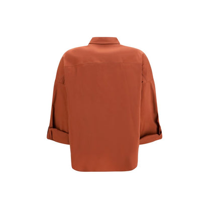 Brunello Cucinelli Brown Cotton Monili Shirt for Women