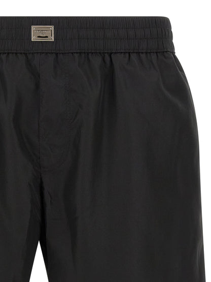Dolce & Gabbana Black Polyamide Swim Shorts
