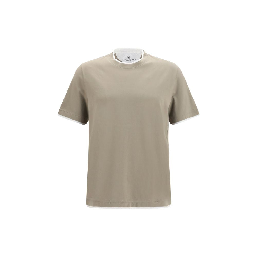 Brunello Cucinelli Beige Cotton T-Shirt