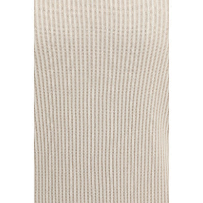 Brunello Cucinelli Beige Cashmere Turtleneck Jumper