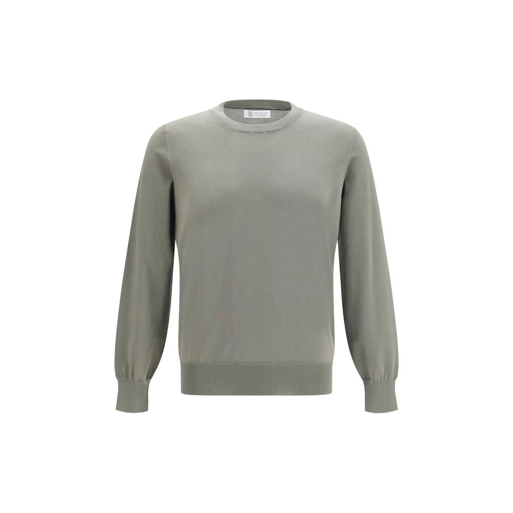 Brunello Cucinelli Grey Cotton Sweatshirt