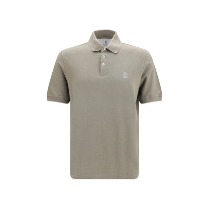 Brunello Cucinelli Bicolor Cotton Polo Shirt