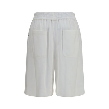 Brunello Cucinelli White Cotton Piqué Shorts for Women
