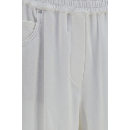 Brunello Cucinelli White Cotton Piqué Shorts for Women