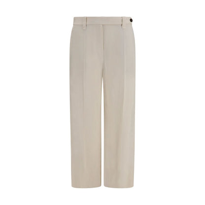 Brunello Cucinelli Beige Cigarette Pants for Women