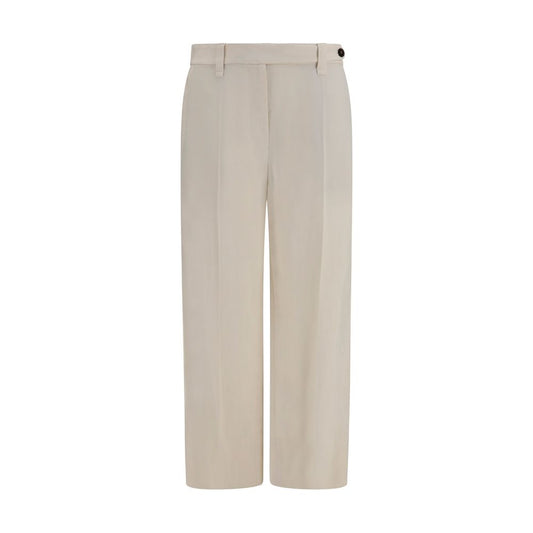 Brunello Cucinelli Beige Cigarette Pants for Women