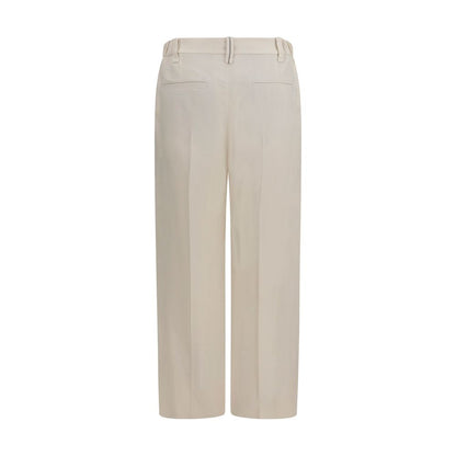 Brunello Cucinelli Beige Cigarette Pants for Women