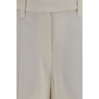 Brunello Cucinelli Beige Cigarette Pants for Women