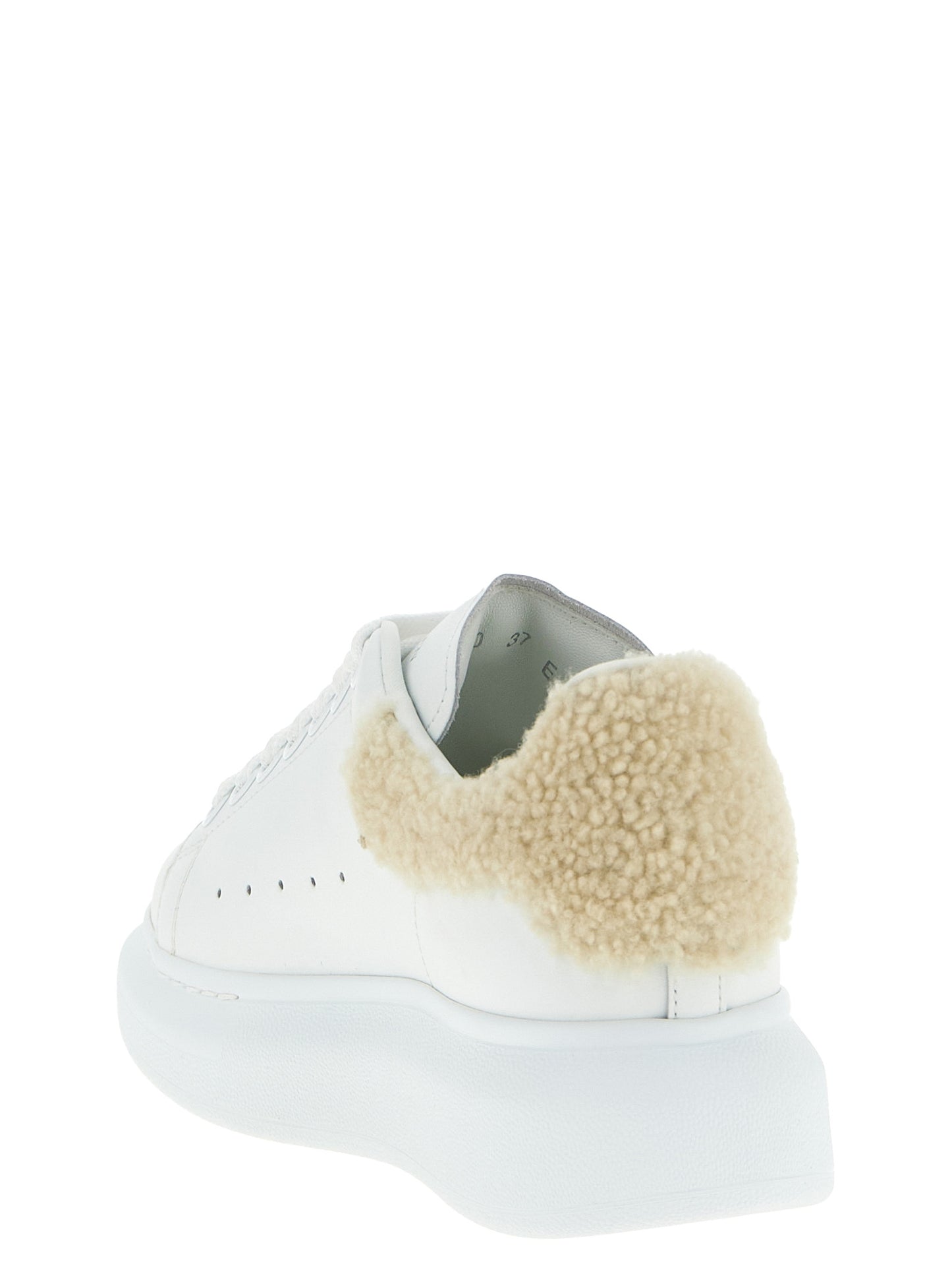Alexander McQueen Beige Calfskin Chunky Sneakers ‘Larry’