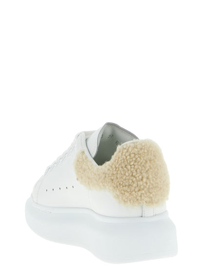 Alexander McQueen Beige Calfskin Chunky Sneakers ‘Larry’