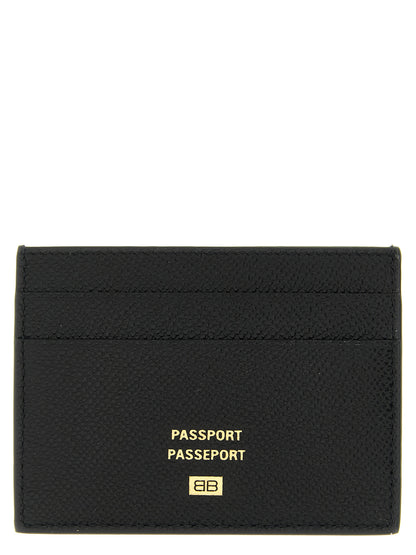 Balenciaga Black Calfskin Passport Card Holder
