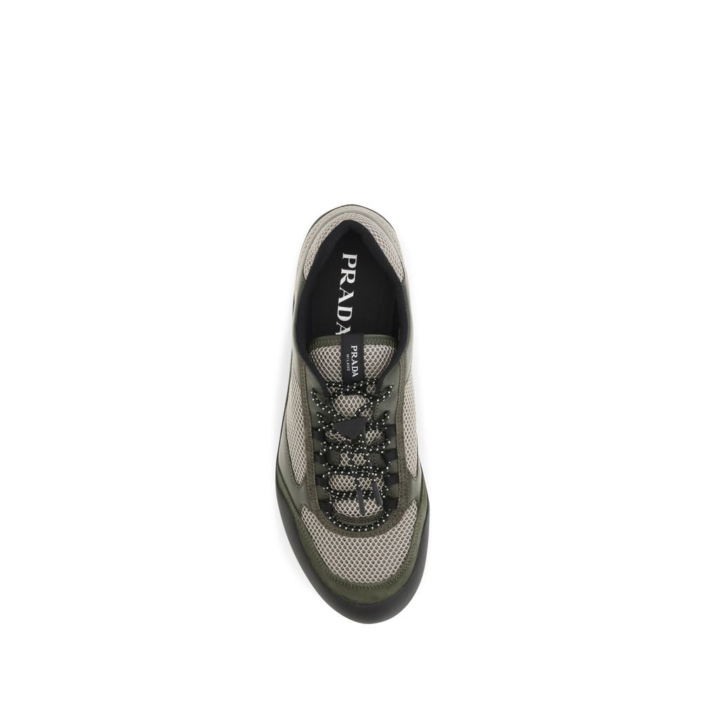 Prada Speedrock Bicolor Polyester Athletic Sneakers