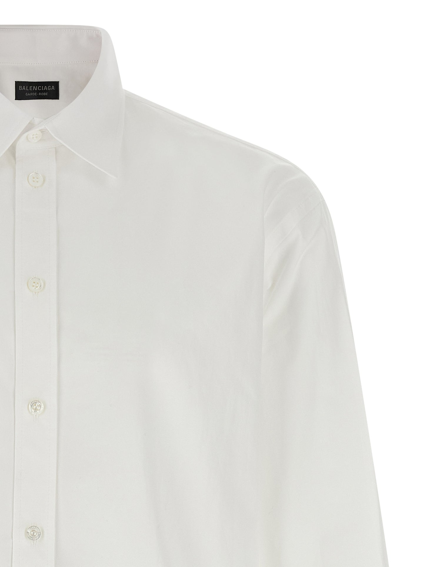 Balenciaga White Cotton Poplin Shirt
