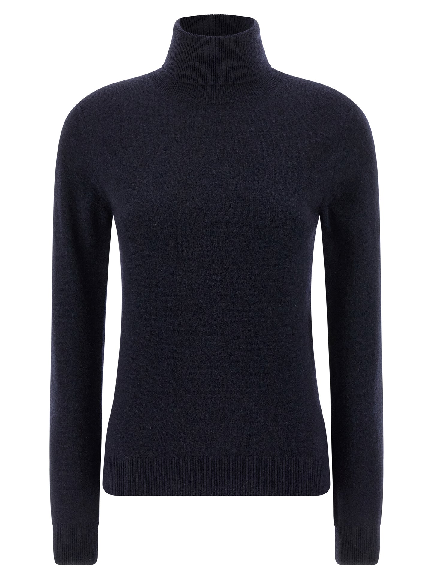 Balenciaga Blue Cashmere Standard Turtleneck Cardigan