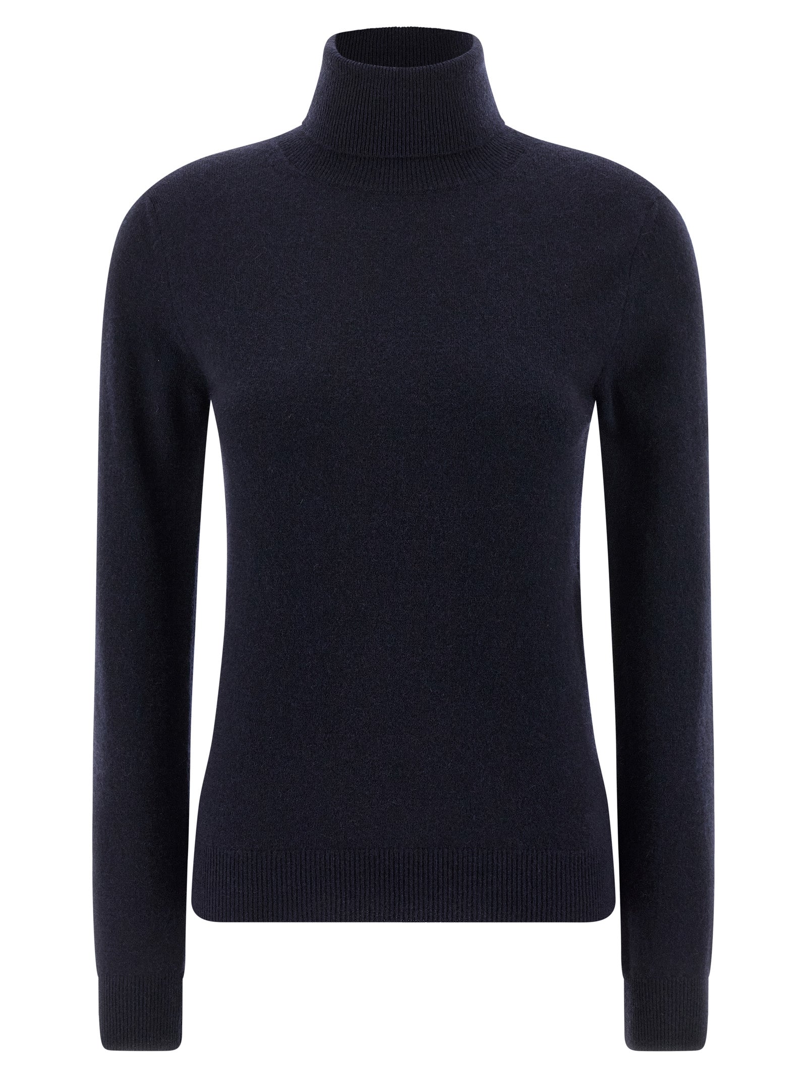 Balenciaga Blue Cashmere Standard Turtleneck Cardigan