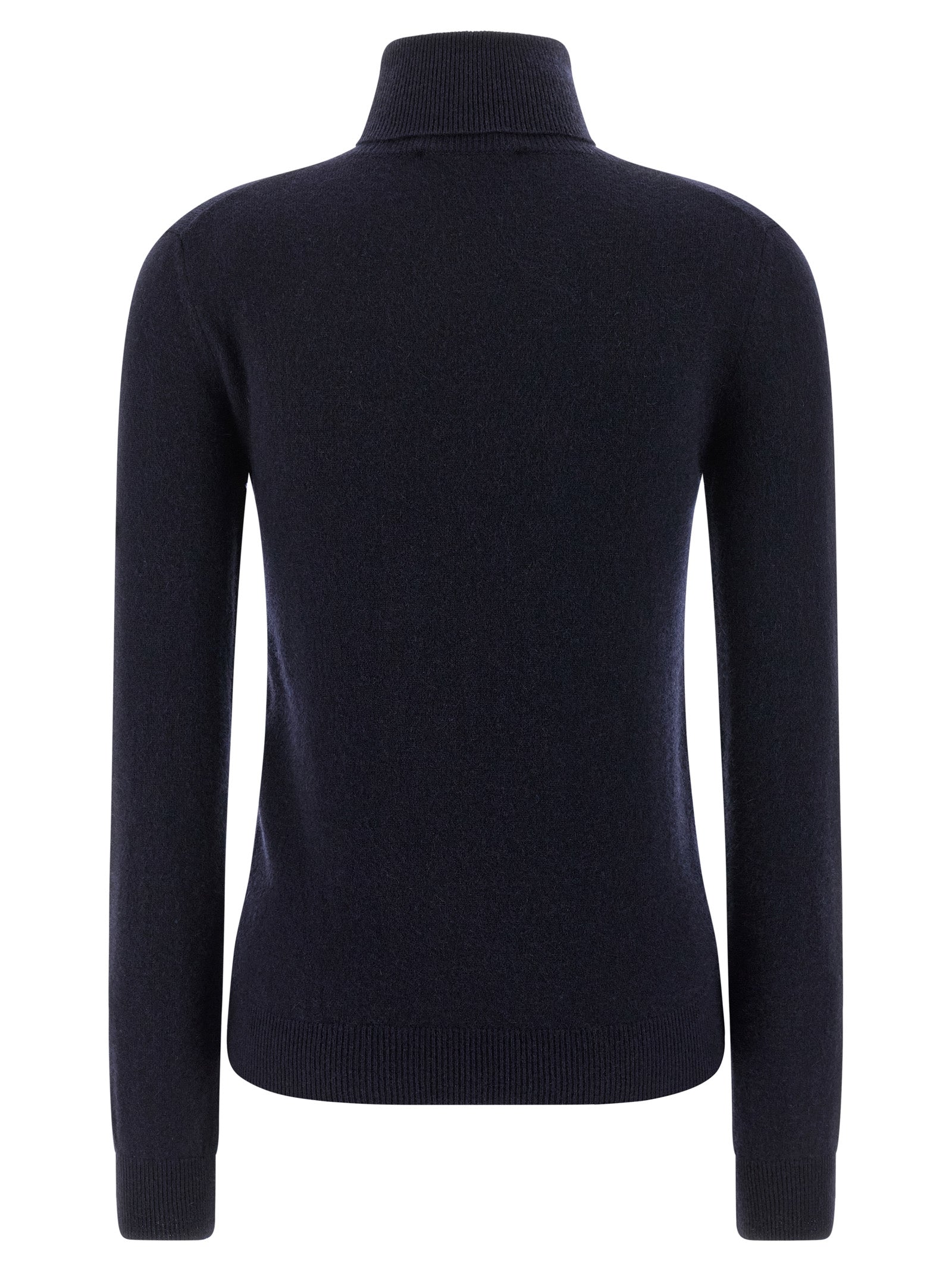 Balenciaga Blue Cashmere Standard Turtleneck Cardigan