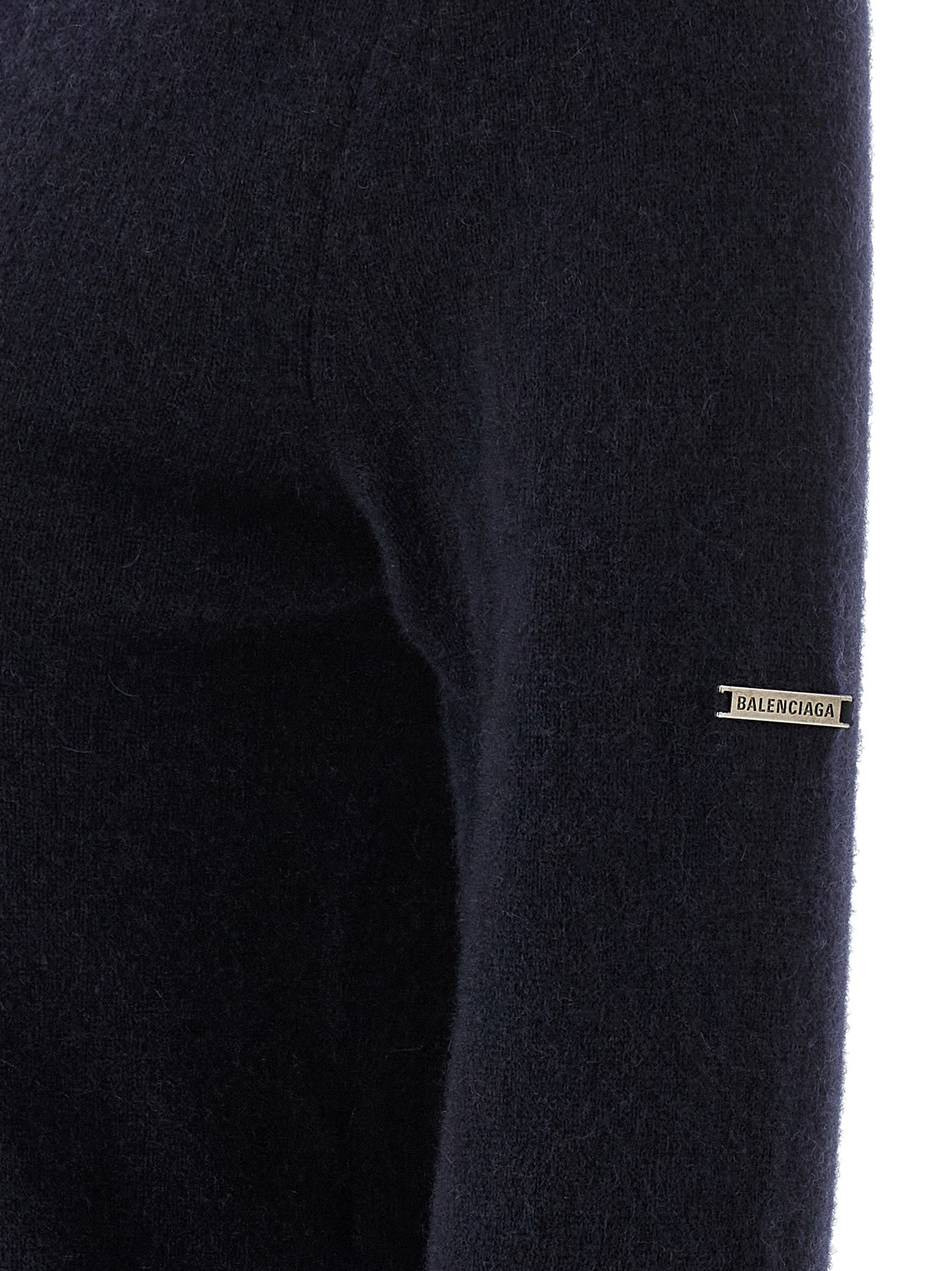 Balenciaga Blue Cashmere Standard Turtleneck Cardigan