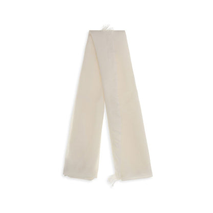 Brunello Cucinelli White Cashmere Foulard