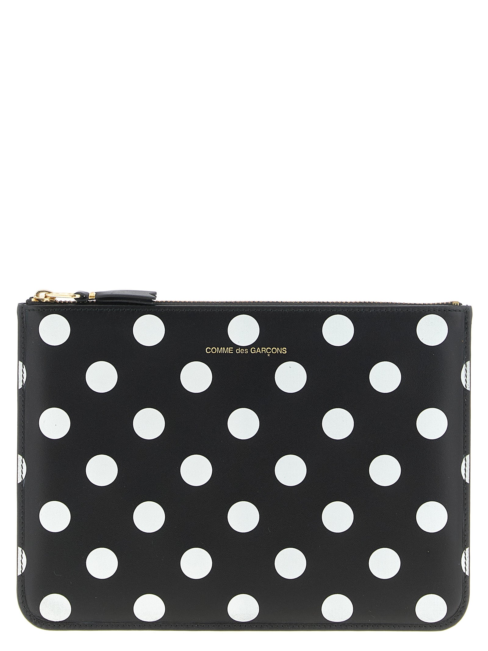 Comme Des Garçons Bicolor Cowhide Cardholder - White/Black Polka Dot