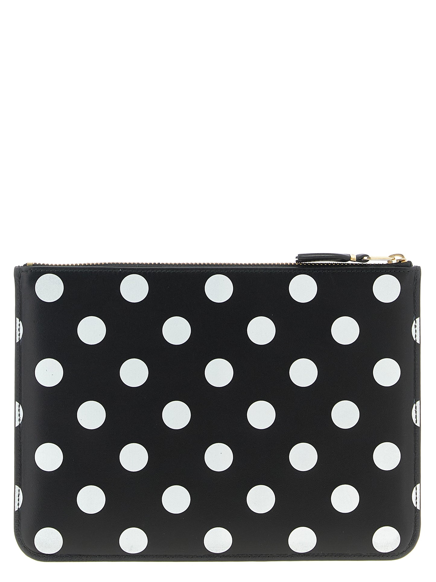 Comme Des Garçons Bicolor Cowhide Cardholder - White/Black Polka Dot