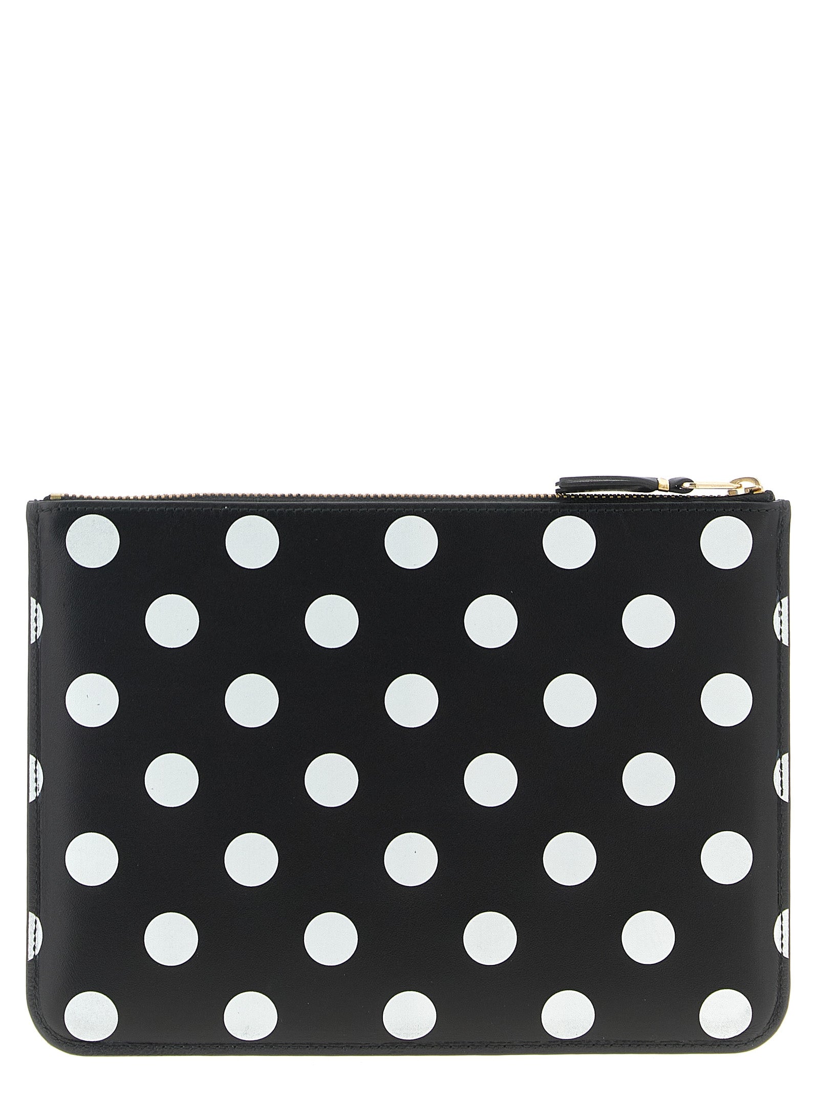 Comme Des Garçons Bicolor Cowhide Cardholder - White/Black Polka Dot