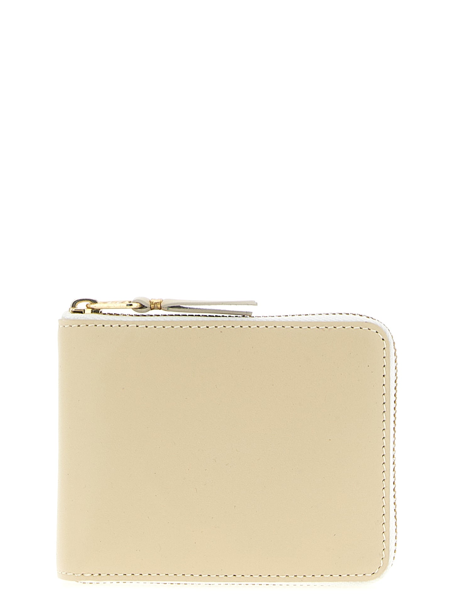 Comme Des Garçons Beige Calfskin Zip-Around Cardholder