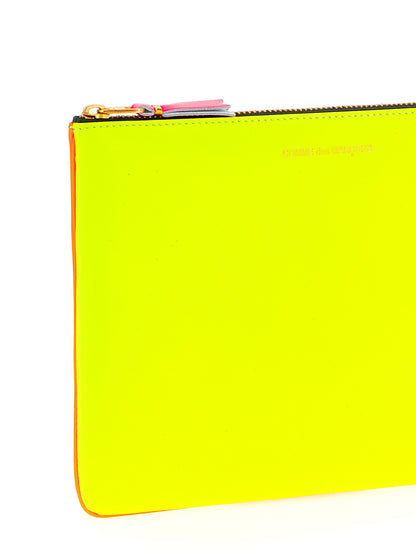 Comme des Garçons Multicolor Goatskin Cardholder - Super Fluo Leather Wallet