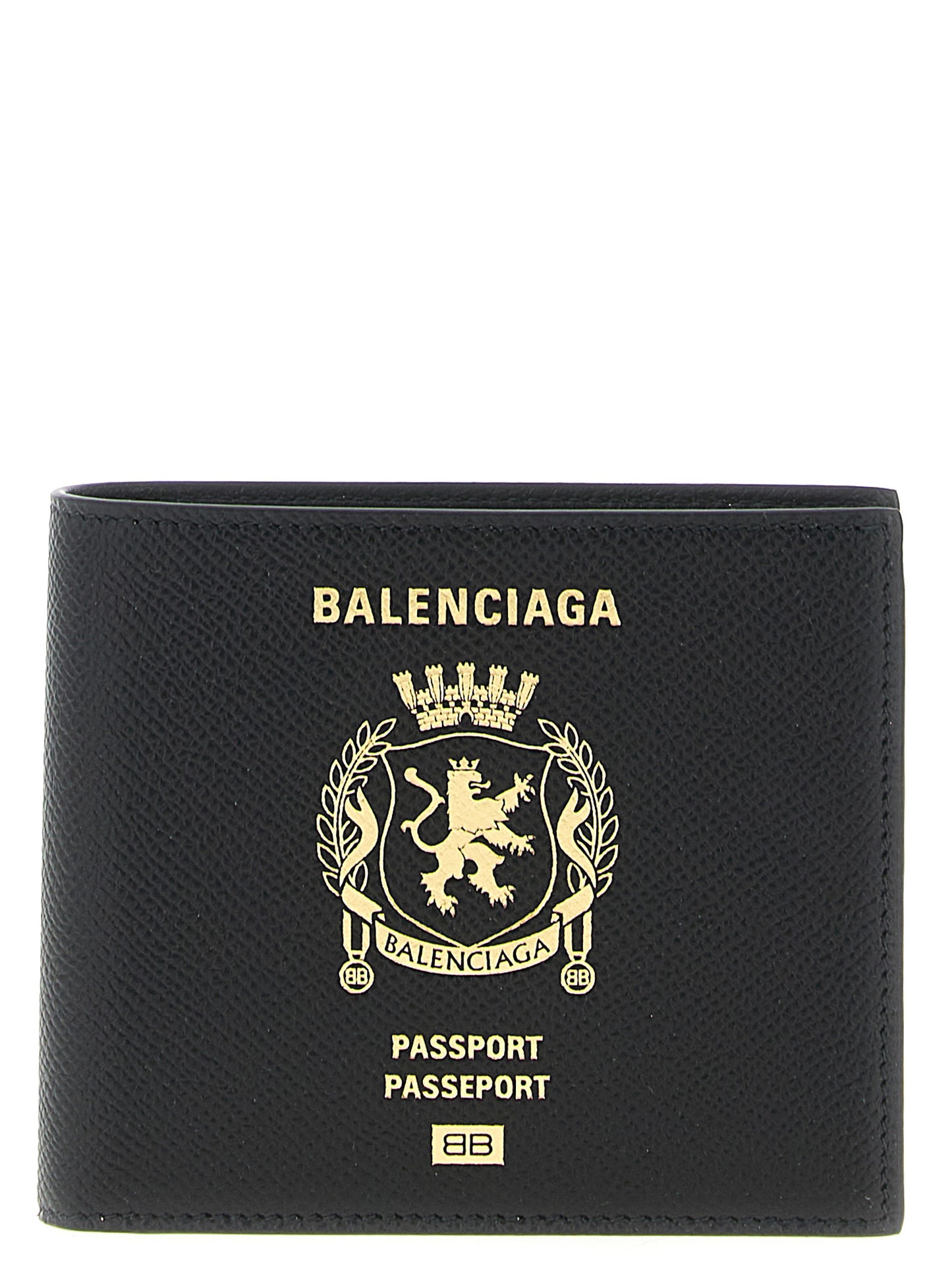 Balenciaga Passport Wallet in Black Calfskin