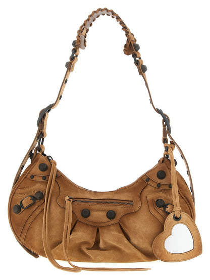 Balenciaga Le Cagole S Brown Calfskin Shoulder Bag