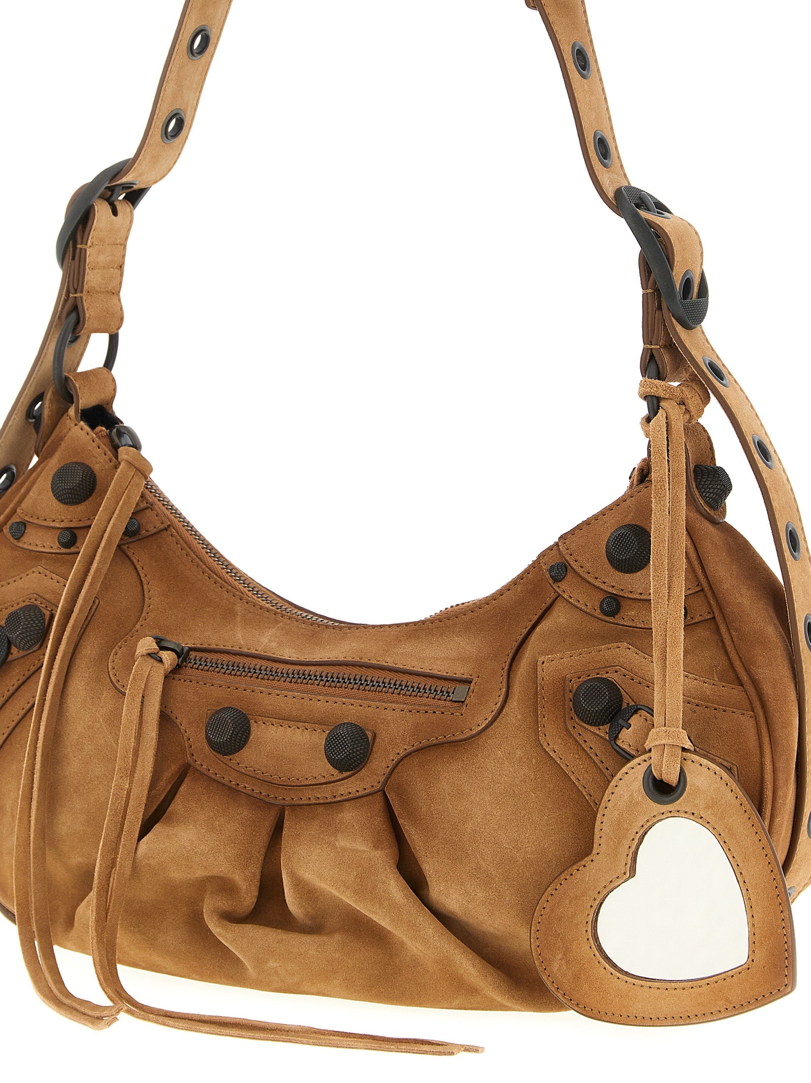 Balenciaga Le Cagole S Brown Calfskin Shoulder Bag