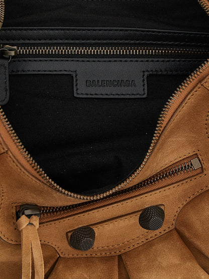 Balenciaga Le Cagole S Brown Calfskin Shoulder Bag