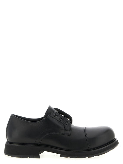 Balenciaga Derby Truck Black Bull Skin Slip-On Loafers