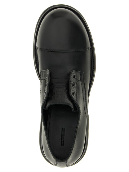 Balenciaga Derby Truck Black Bull Skin Slip-On Loafers