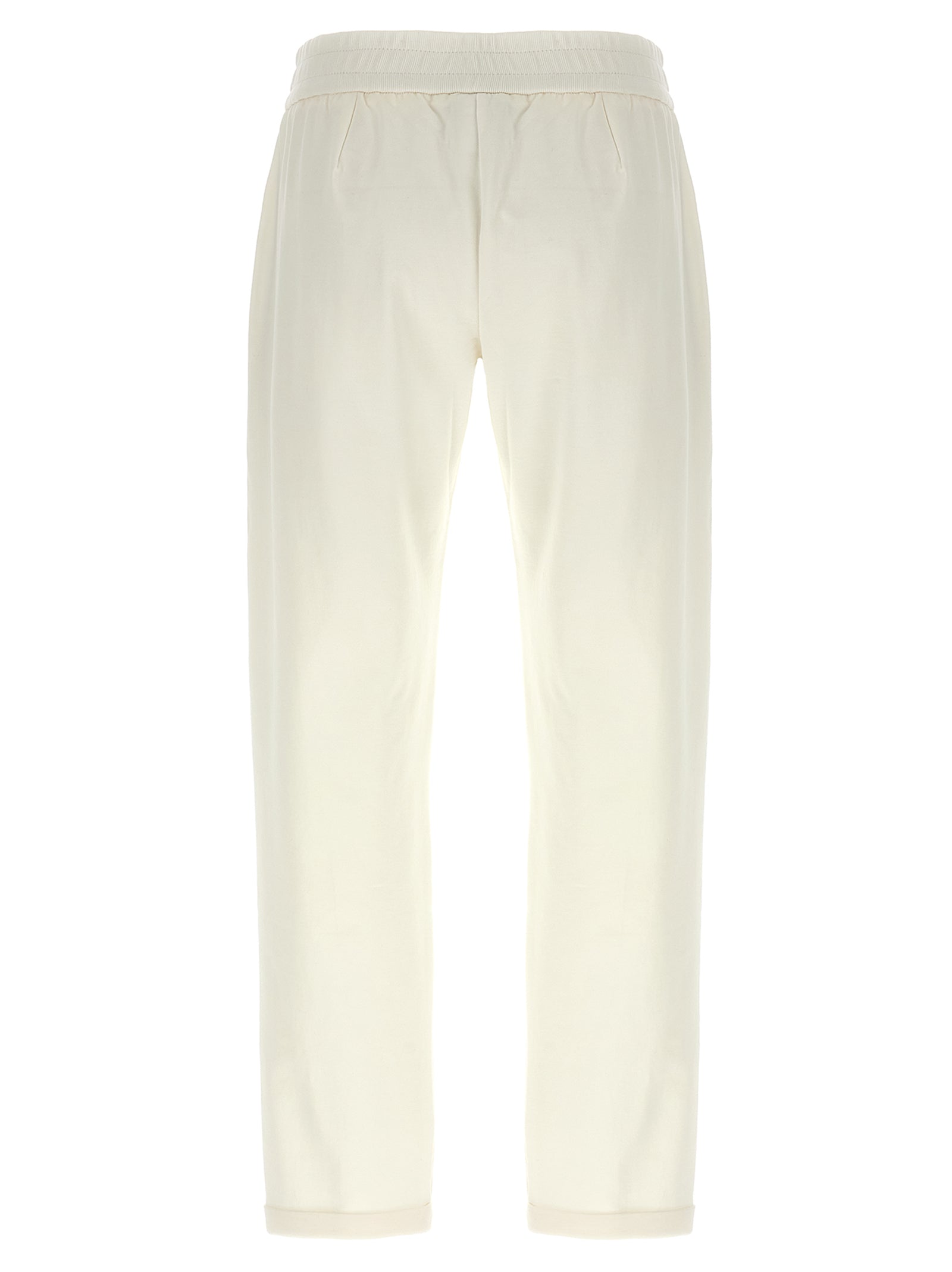 Brunello Cucinelli White Cotton Joggers