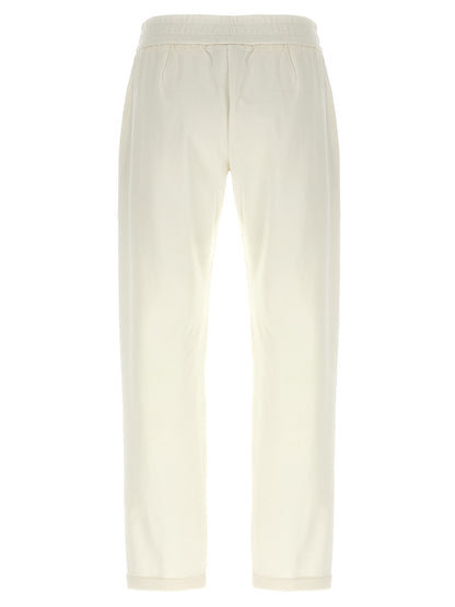 Brunello Cucinelli White Cotton Joggers
