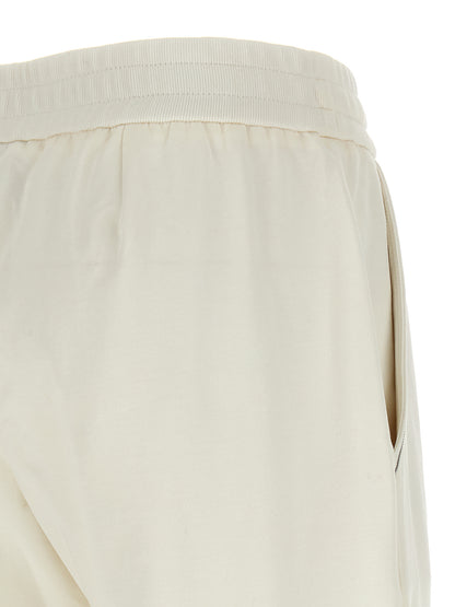 Brunello Cucinelli White Cotton Joggers
