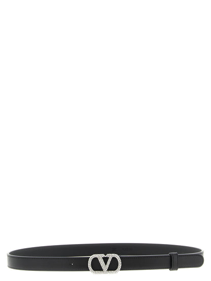 Valentino Garavani Black Calfskin Regular Belt