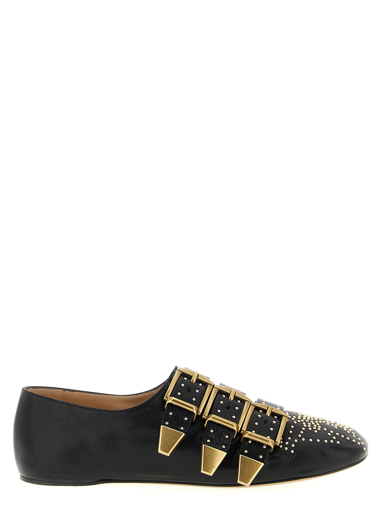 Chloé Black Lamb Leather 'Susanna' Ballet Flats