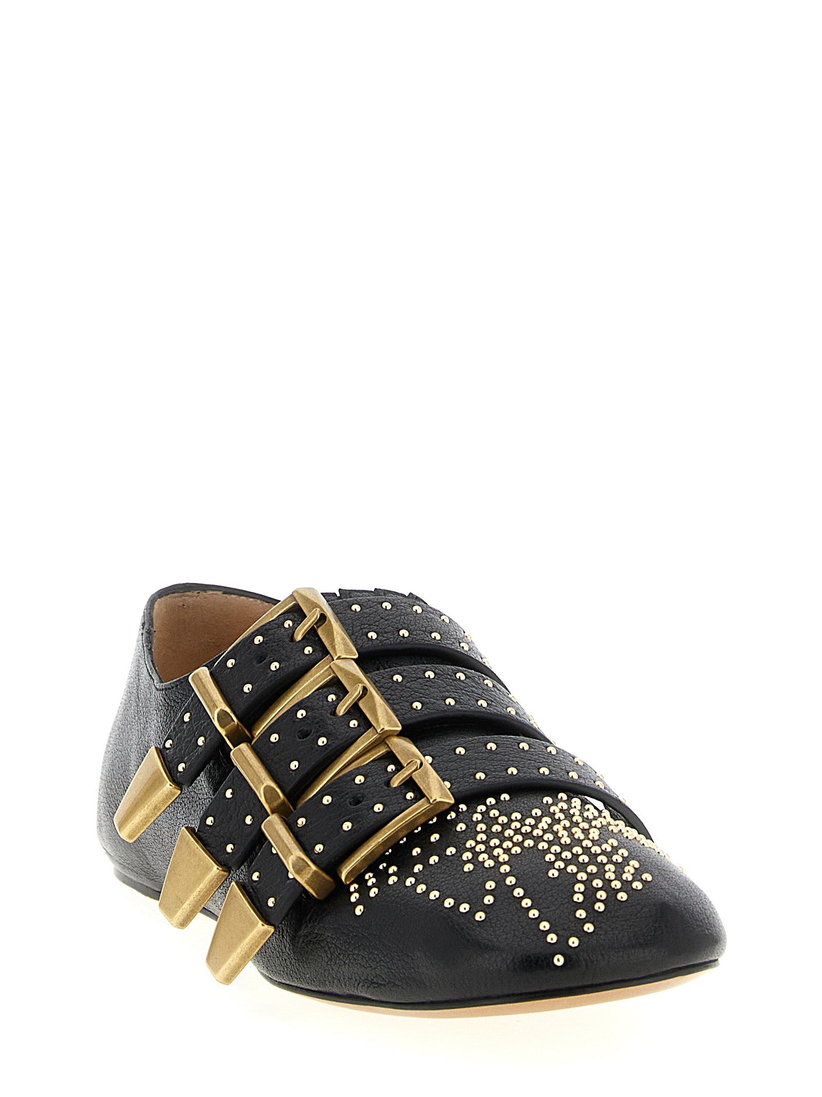 Chloé Black Lamb Leather 'Susanna' Ballet Flats