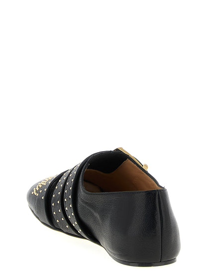 Chloé Black Lamb Leather 'Susanna' Ballet Flats