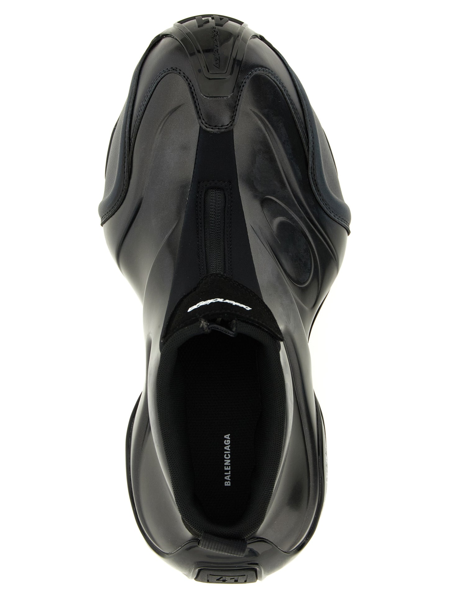 Balenciaga Basketball Black Polyester Athletic Sneakers - EU 41 | US 8