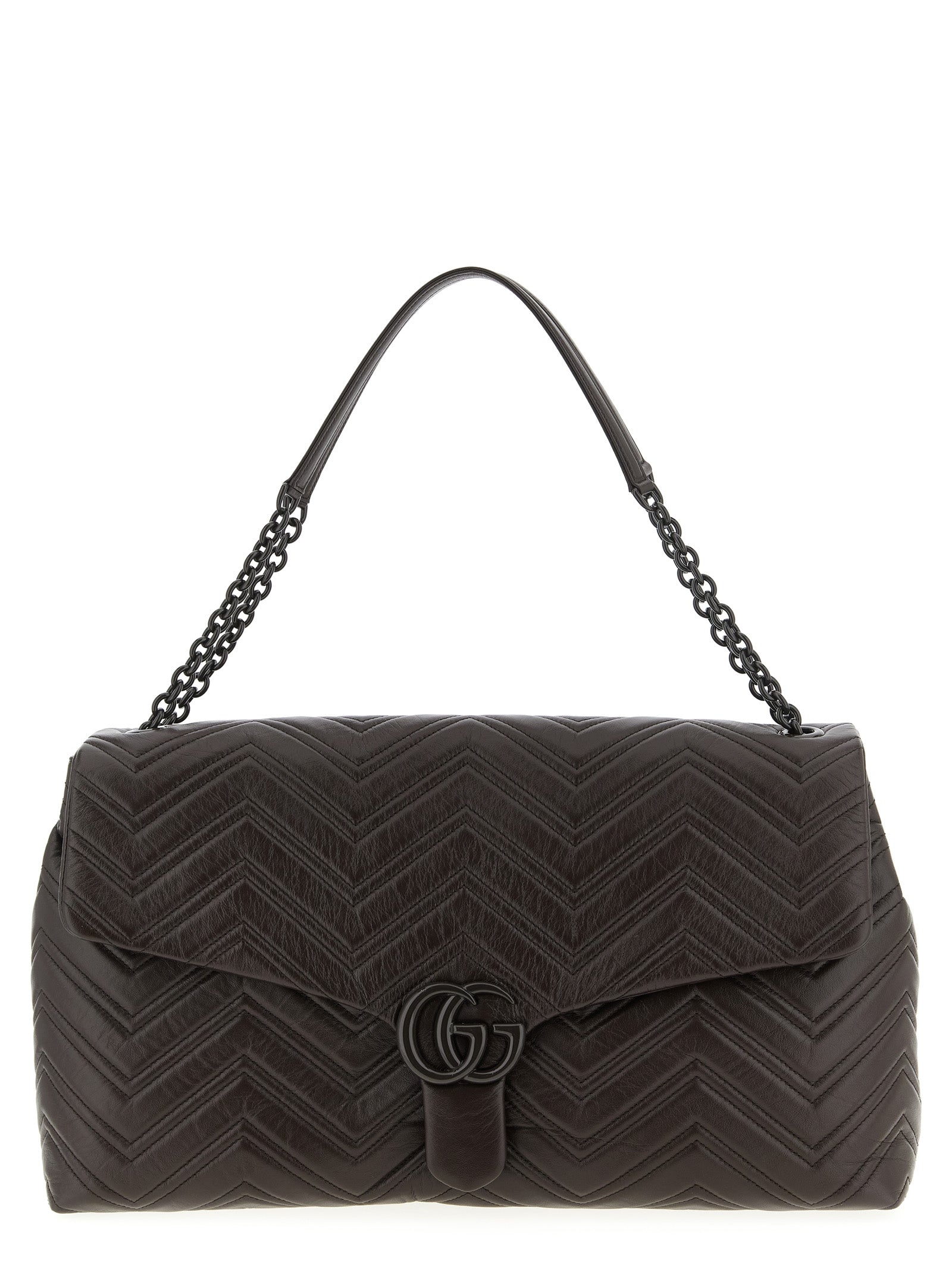Gucci GG Marmont Brown Calfskin Shoulder Bag