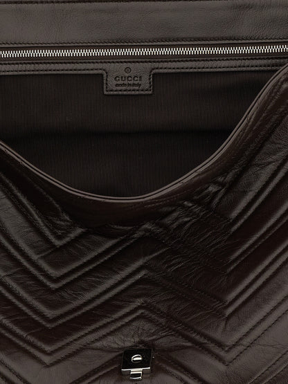 Gucci GG Marmont Brown Calfskin Shoulder Bag